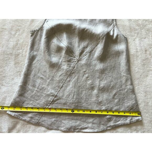 SOUTH STREET LINEN Sz 0 US Small Cream Metallic Criss Cross Shell Tank Top NWOT - Picture 12 of 16